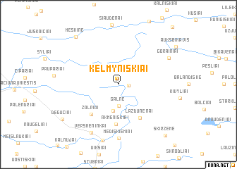 map of Kelmyniškiai