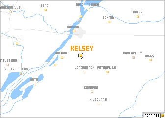 map of Kelsey