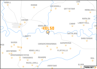 map of Kelso