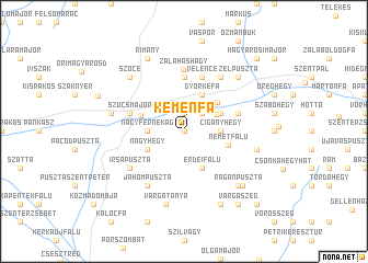 map of Keménfa