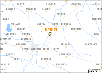 map of Kemiri