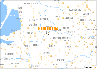 map of Këmishtaj