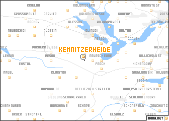 map of Kemnitzerheide