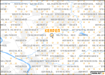 map of Kempen