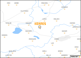 map of Ķempes