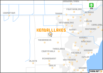 map of Kendall Lakes