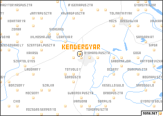 map of Kendergyár