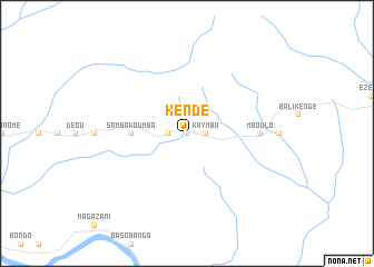 map of Kendé