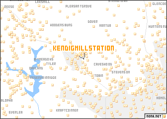 map of Kendig Mill Station