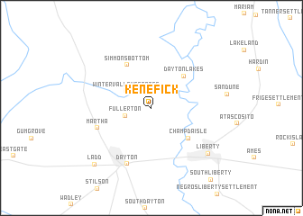 map of Kenefick