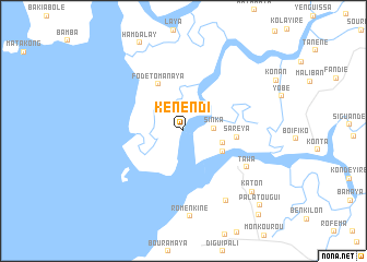 map of Kénendi