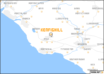 map of Kenfig Hill