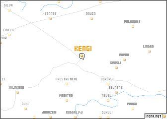 map of Ķeņģi