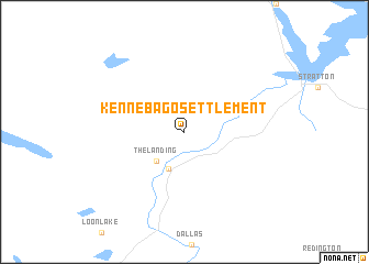 map of Kennebago Settlement