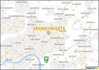 map of Kennedy Heights