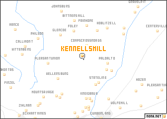 map of Kennells Mill