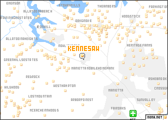 map of Kennesaw