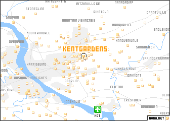 map of Kent Gardens