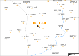 map of Kentuck