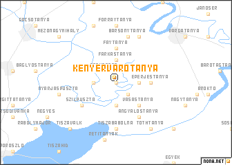 map of Kenyérvárótanya