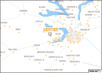 map of Kenyon