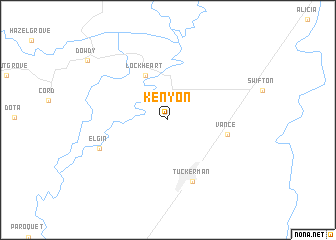 map of Kenyon