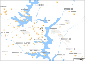 map of Keowee