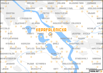 map of Kępa Falenicka