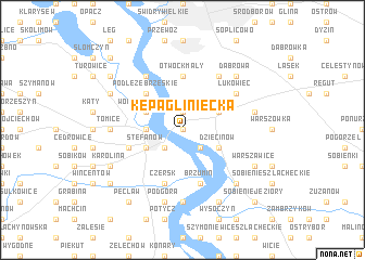 map of Kępa Gliniecka