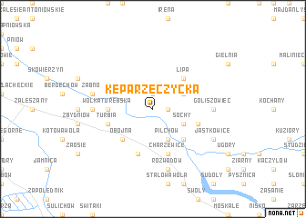 map of Kępa Rzeczycka