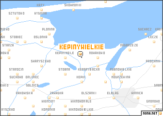 map of Kępiny Wielkie