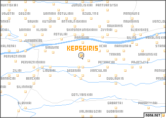 map of Kėpšgiris