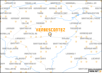 map of Kerbescontez