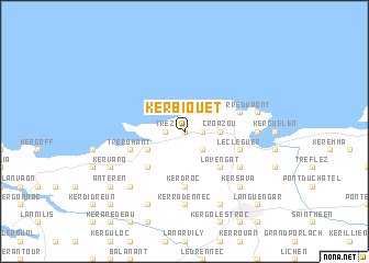 map of Kerbiouet