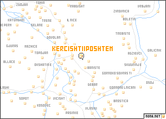map of Kërçishti i Poshtëm