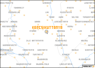 map of Kércsikúttanya