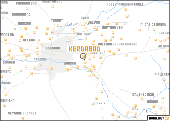 map of Kerdābād