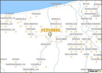 map of Kerdābād