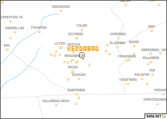 map of Kerdābād