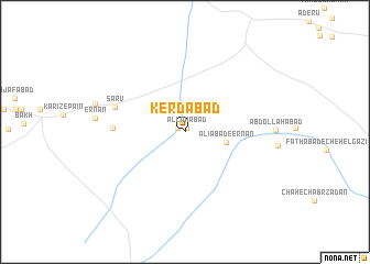 map of Kerdābād