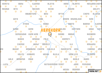 map of Kʼerē Kora
