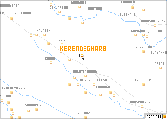 map of Kerend-e Gharb