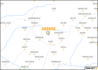 map of Kerenē