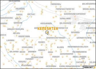 map of Kereshteh