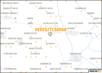 map of Keresztcsárda