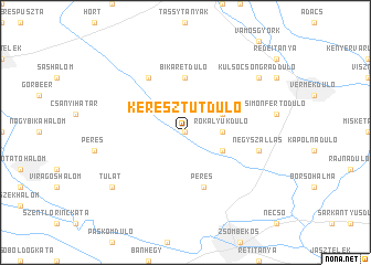 map of Keresztútdůlő