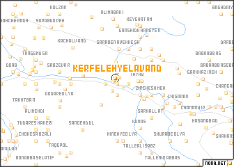 map of Kerfeleh-ye Lāvand