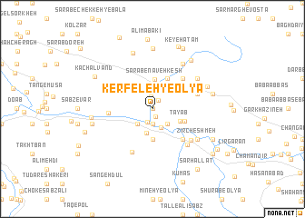 map of Kerfeleh-ye ‘Olyā