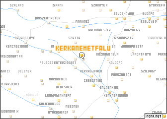 map of Kerkanémetfalu