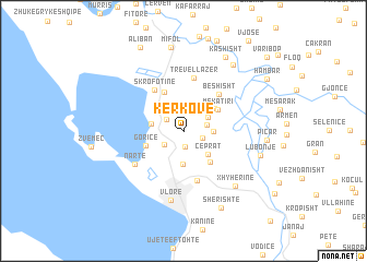 map of Kërkovë